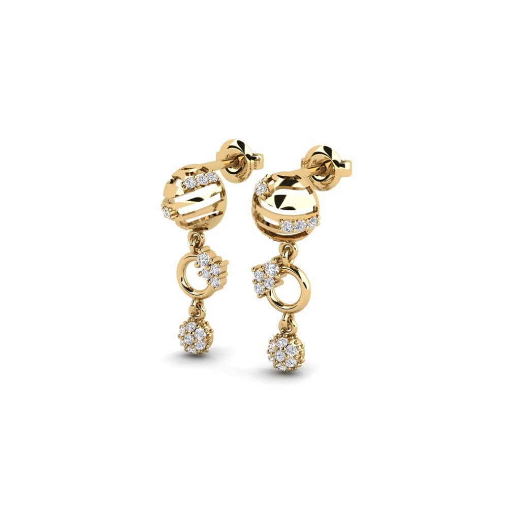 Diamant Boucle d'oreille femme Indaba