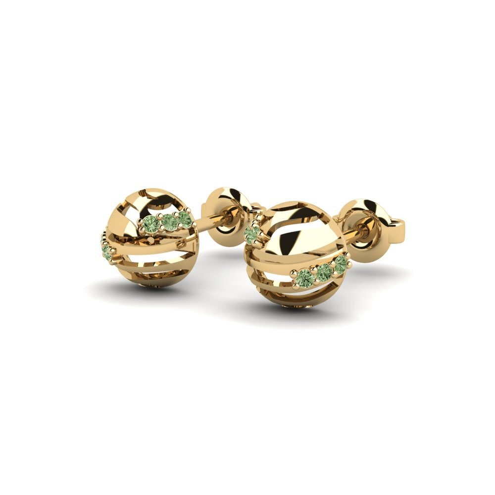 Diamante Verde Brincos Feminino Sterren