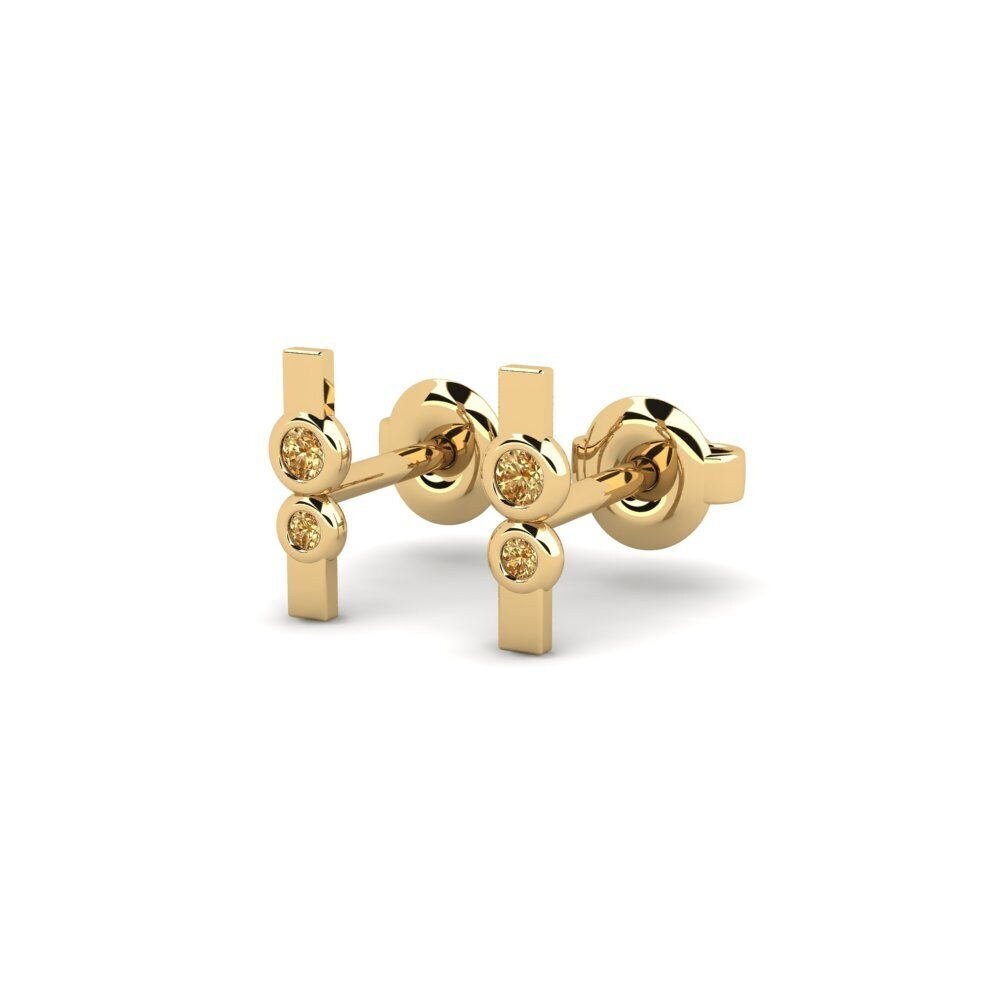 Diamant Brun Boucle d'oreille femme Thilmum