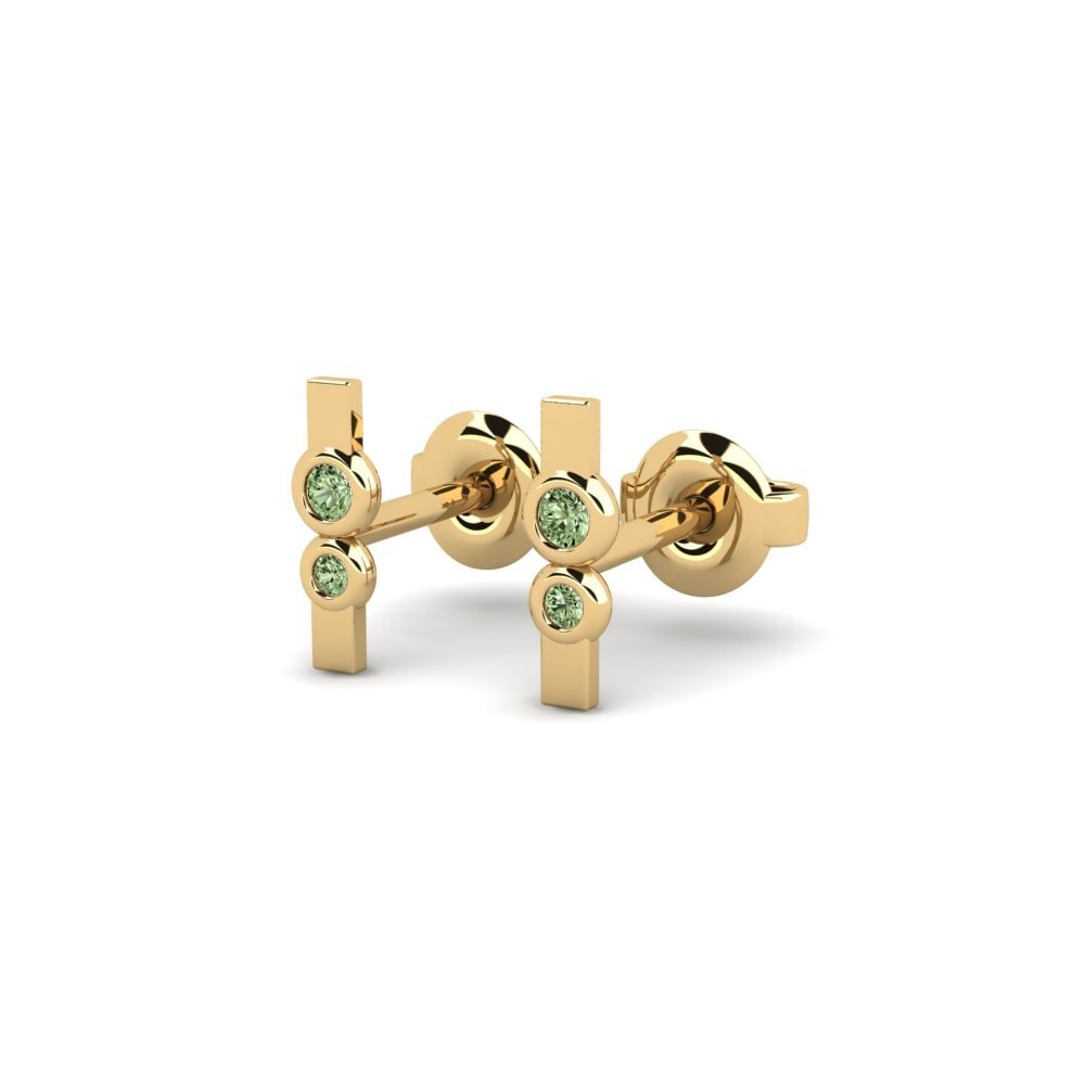 Diamante Verde Brincos Feminino Thilmum