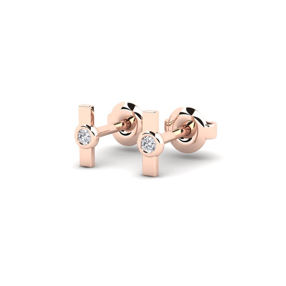 14k Rose Gold Women's Earring Topka