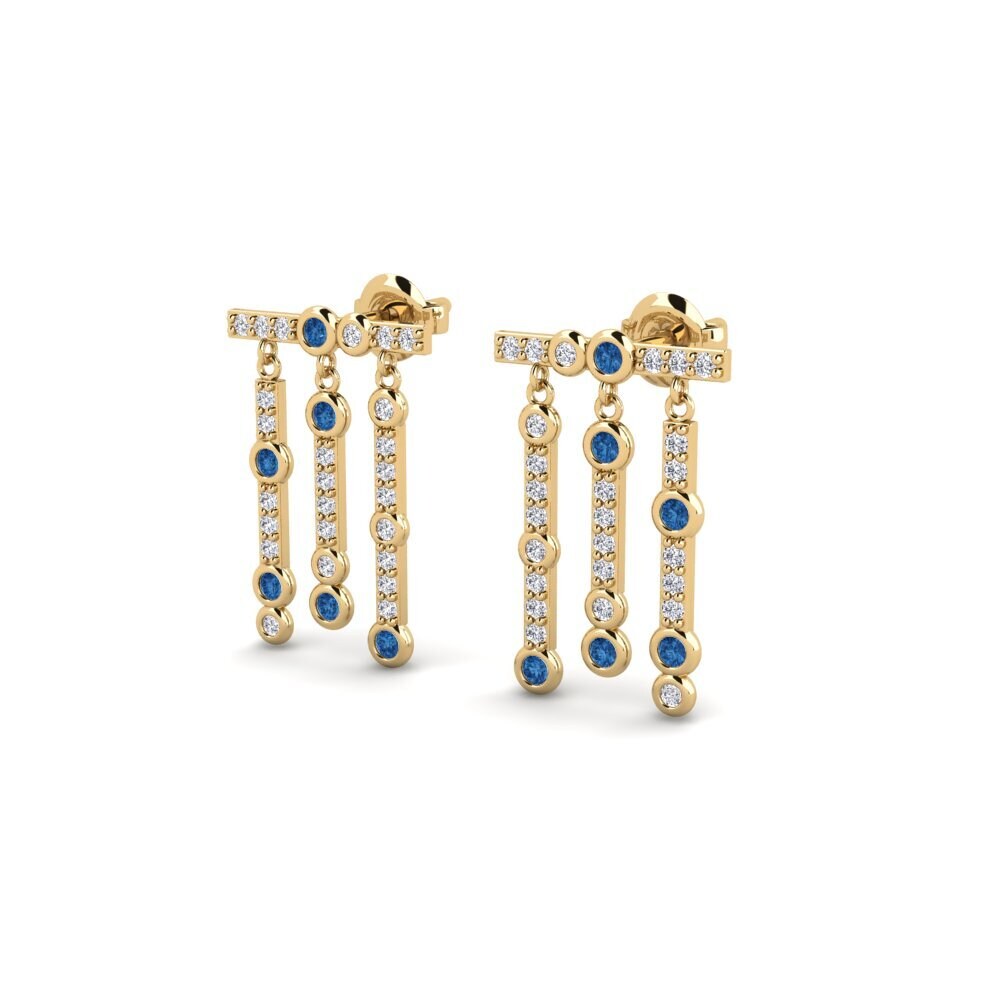 sapphire-zirconia Women's ต่างหู Tuxmi