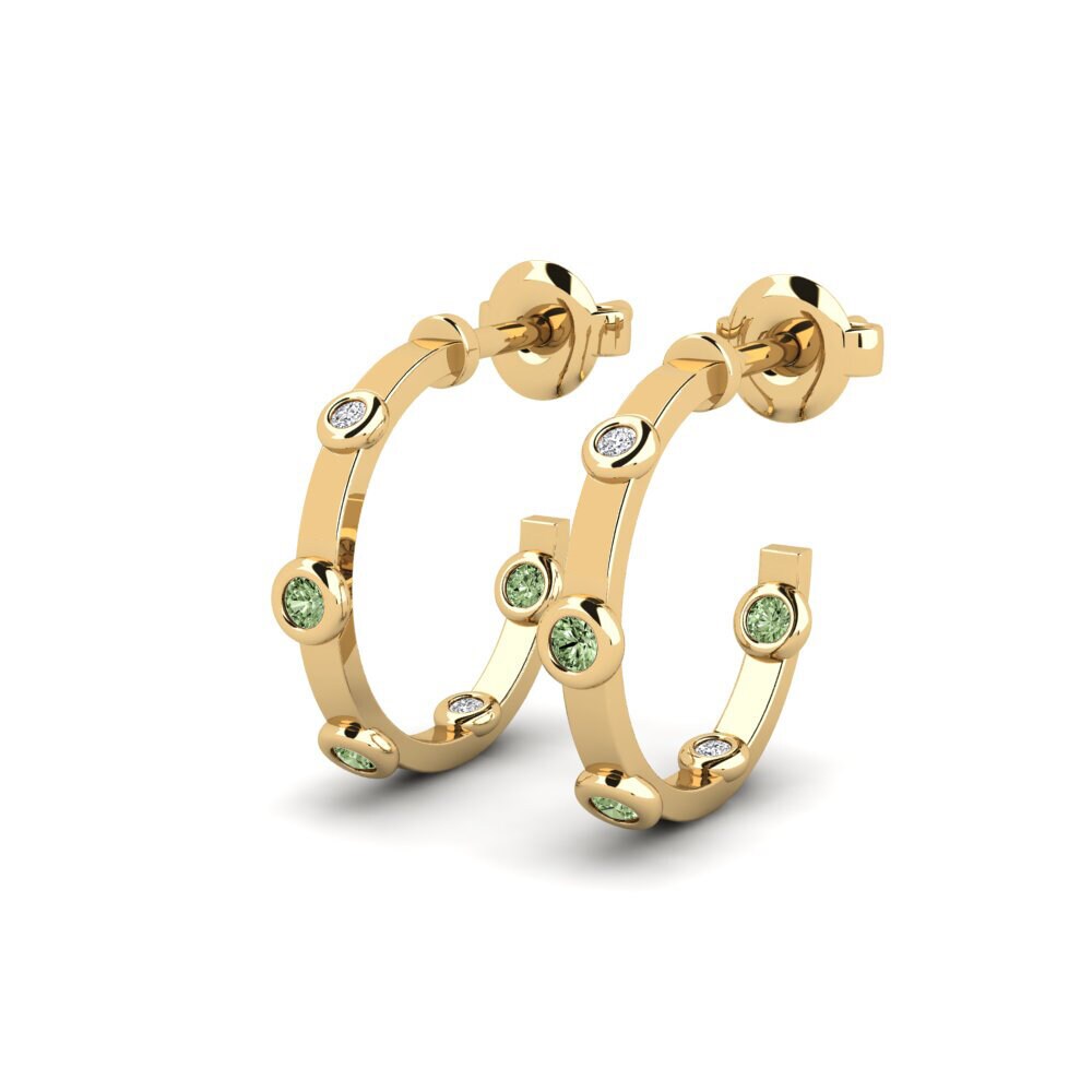 Diamante Verde Brincos Feminino Vitai