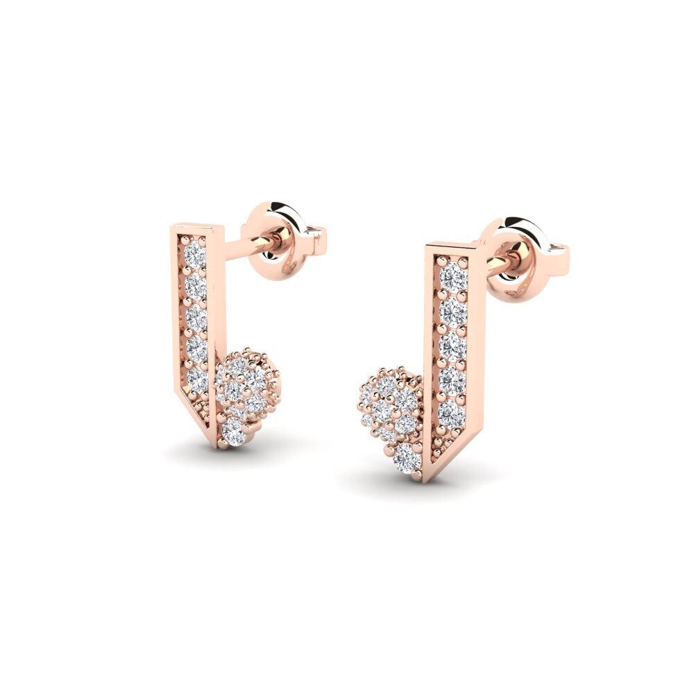 14k Rose Gold Women's Earring Begeisterung