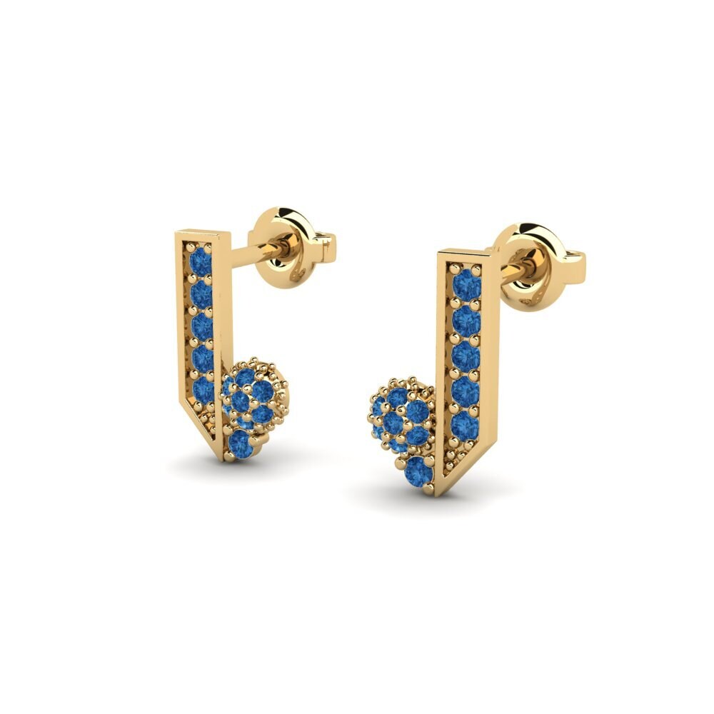 sapphire-zirconia Women's ต่างหู Begeisterung