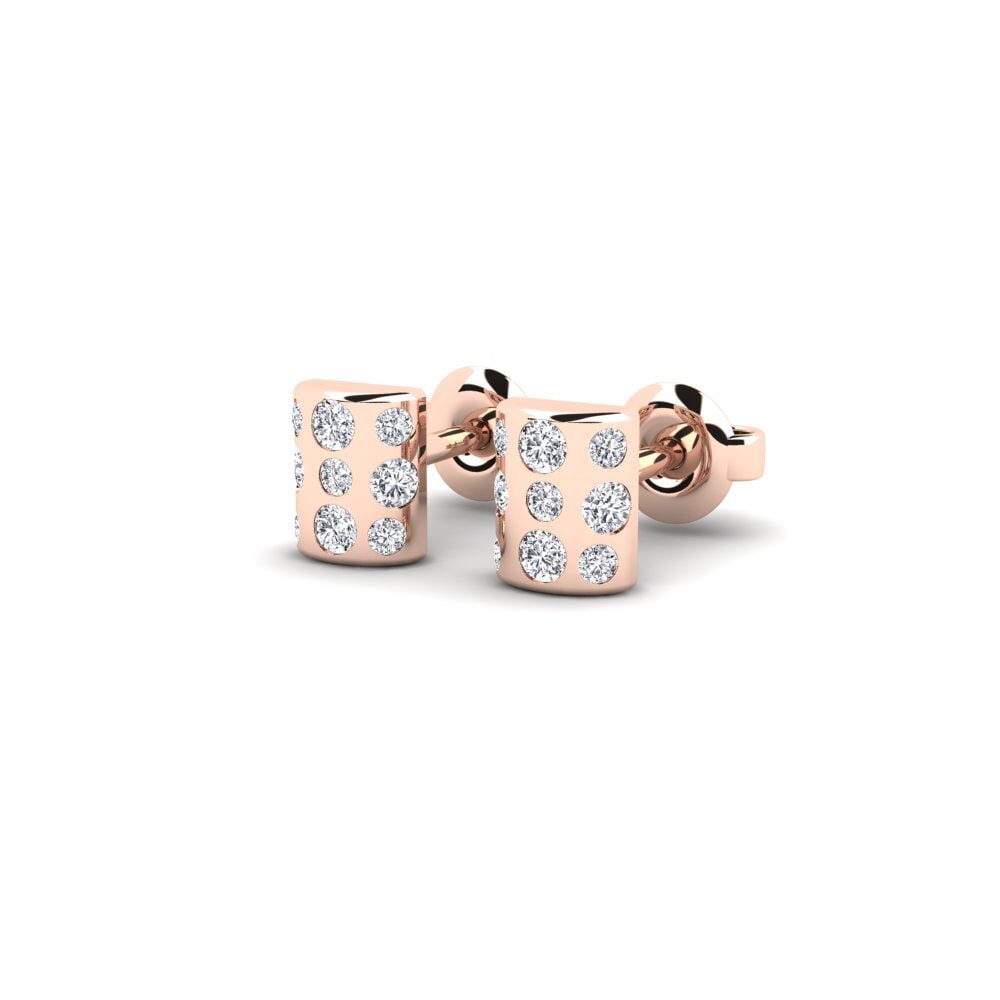 14k Rose Gold Women's Earring Brusy