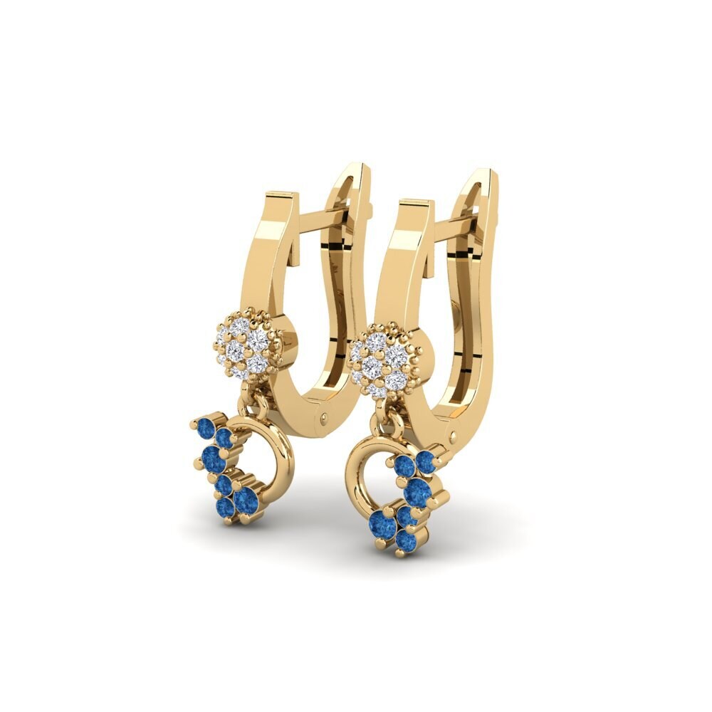 sapphire-zirconia Women's ต่างหู Fluxua