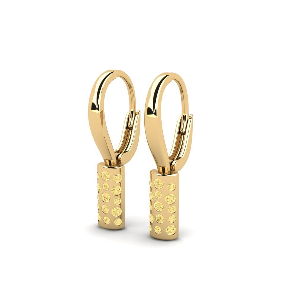 Diamante Amarillo Pendiente de mujer Garwolin