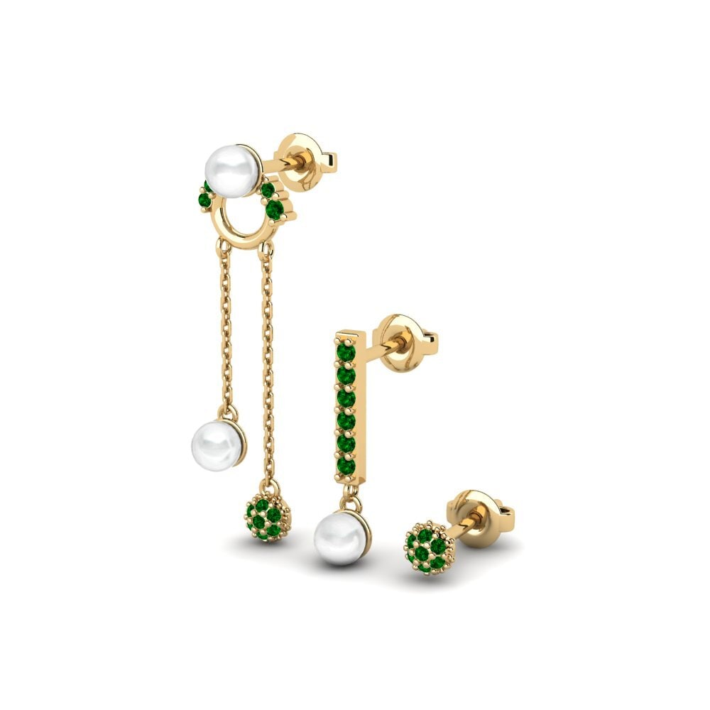 Circonita Verde Pendiente de mujer Geschichte - SET