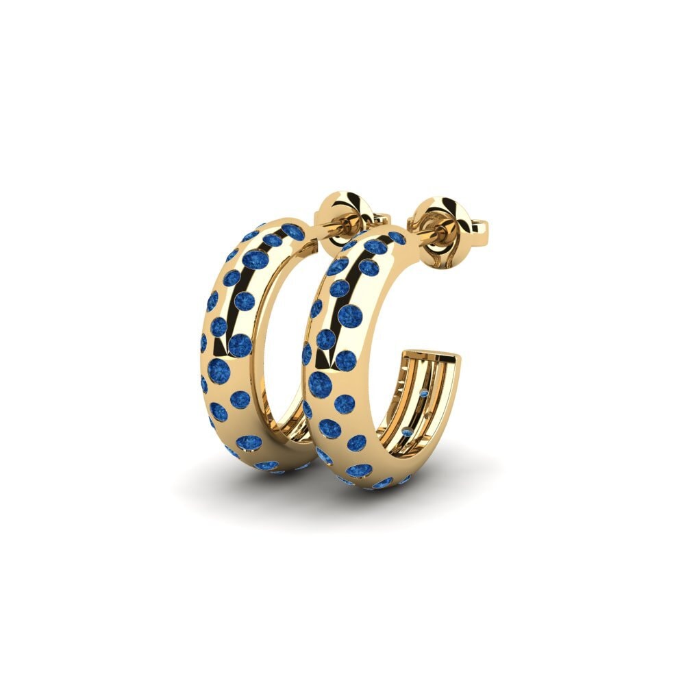 sapphire-zirconia Women's ต่างหู Glowno
