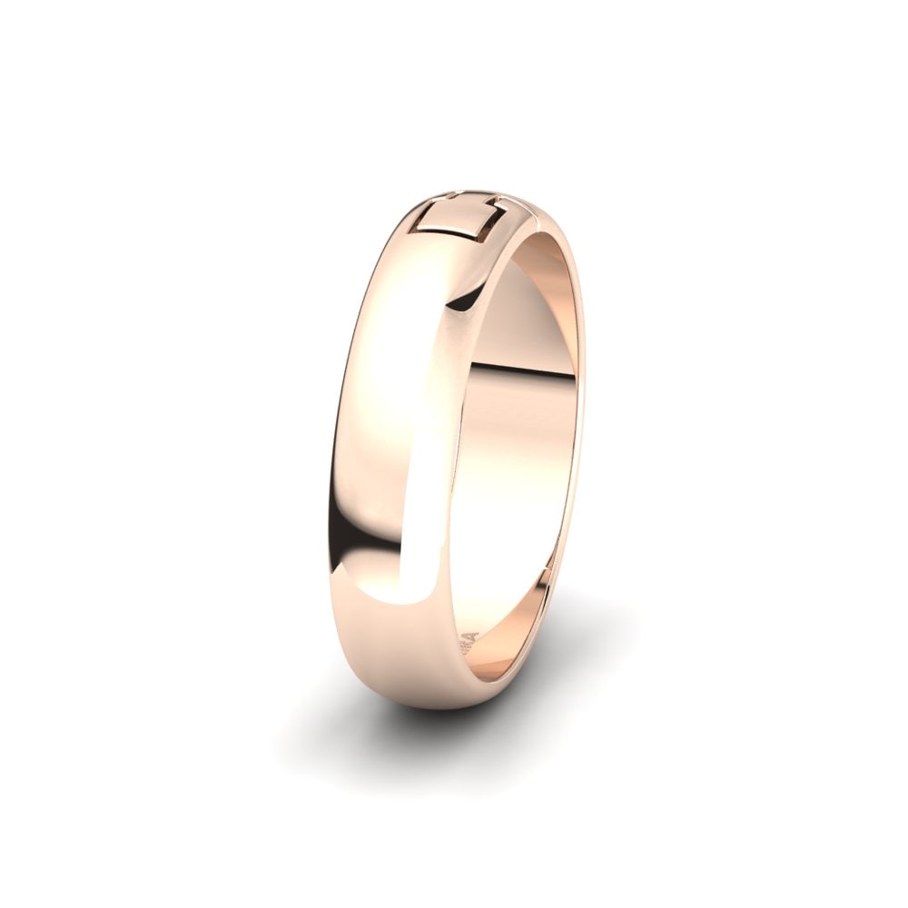 Or Rose 18k Alliance pour homme Irises