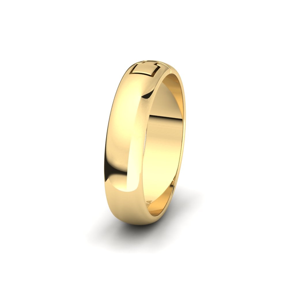 14k Oro Amarillo Anillo Boda Hombre Irises