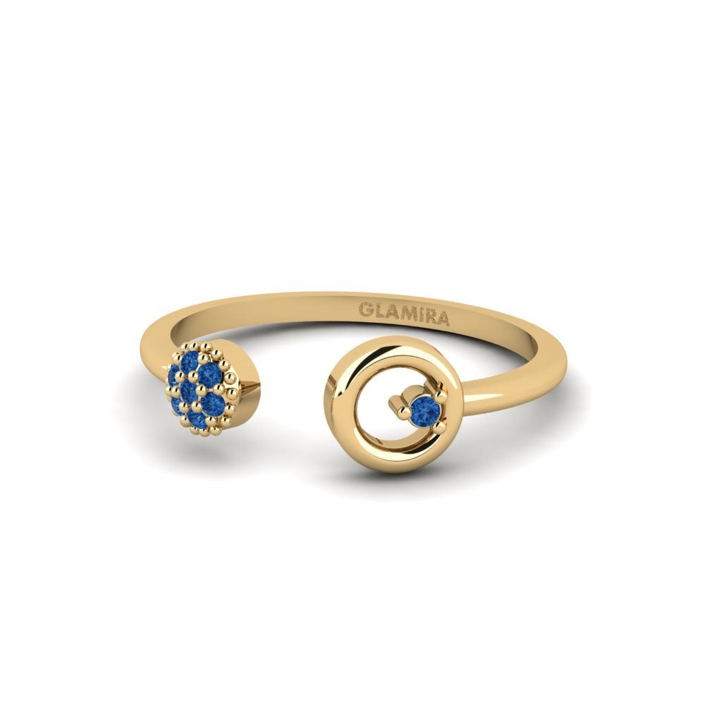 Circonita Azul Oscuro Anillo Baden