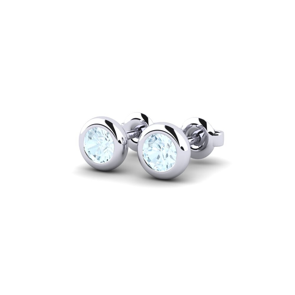 Oro Bianco 375 Acquamarina Orecchino da donna Burbuja