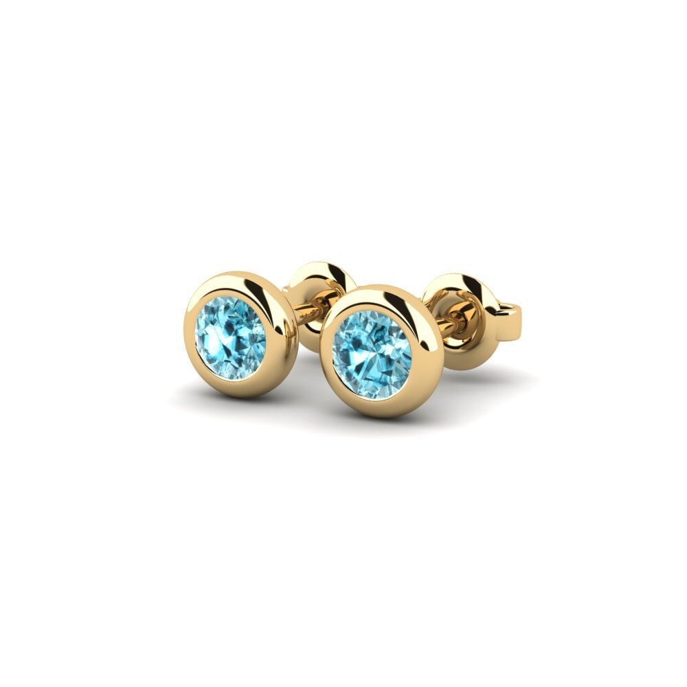 Đá Zircon Xanh Bông tai nữ Burbuja