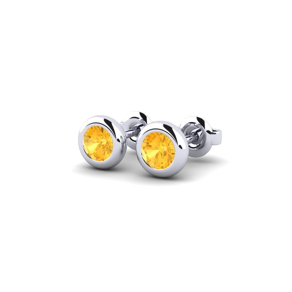 Oro Bianco 375 Citrino Orecchino da donna Burbuja
