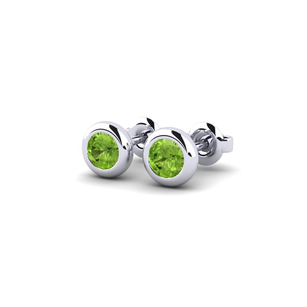 Oro Bianco 375 Peridoto Orecchino da donna Burbuja