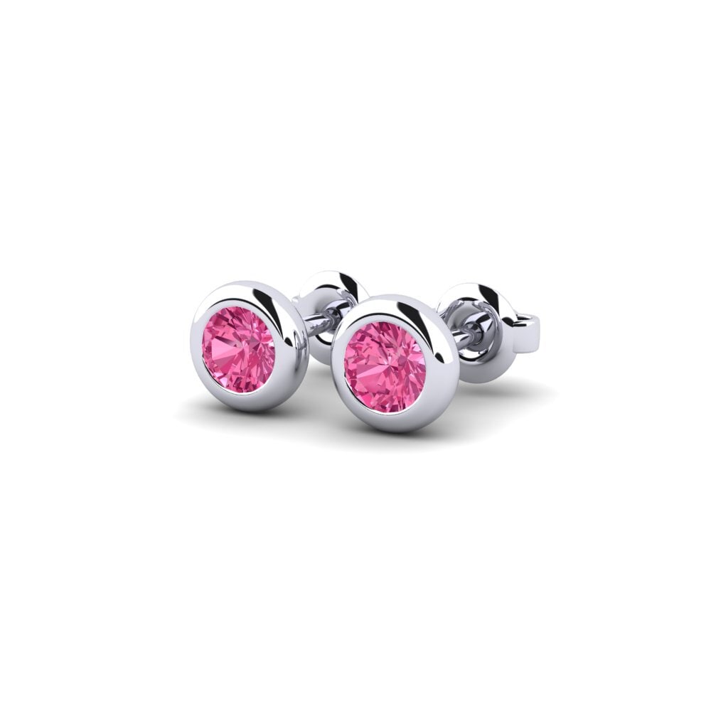 Oro Bianco 375 Tormalina Rosa Orecchino da donna Burbuja