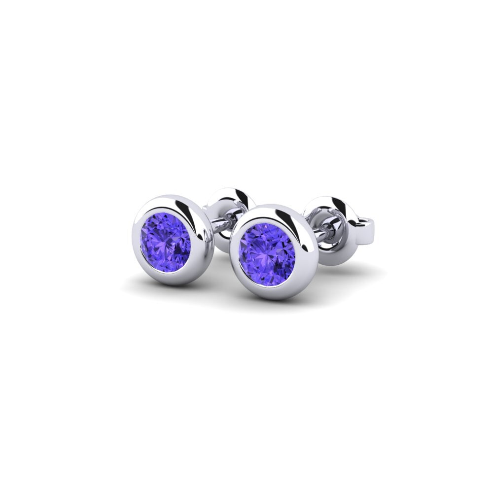 Oro Bianco 375 Tanzanite Orecchino da donna Burbuja