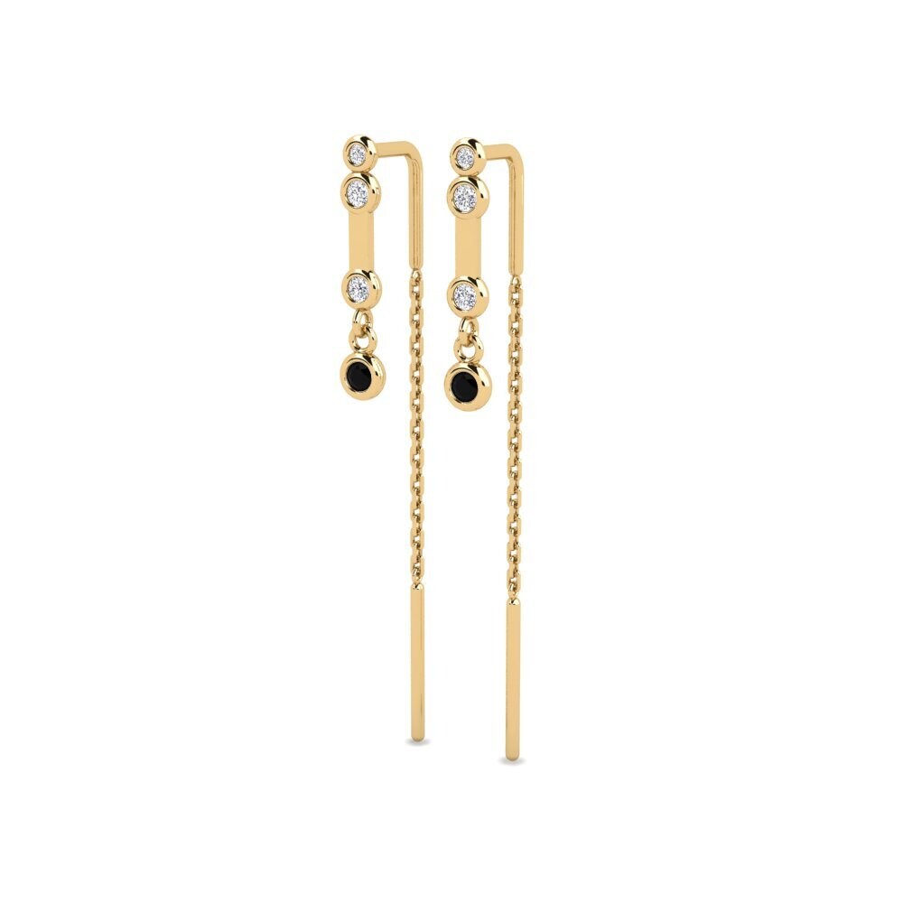 Zafiro negro Pendiente de mujer Gelembung