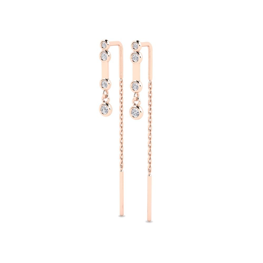 14k Rose Gold Women's Earring Gelembung
