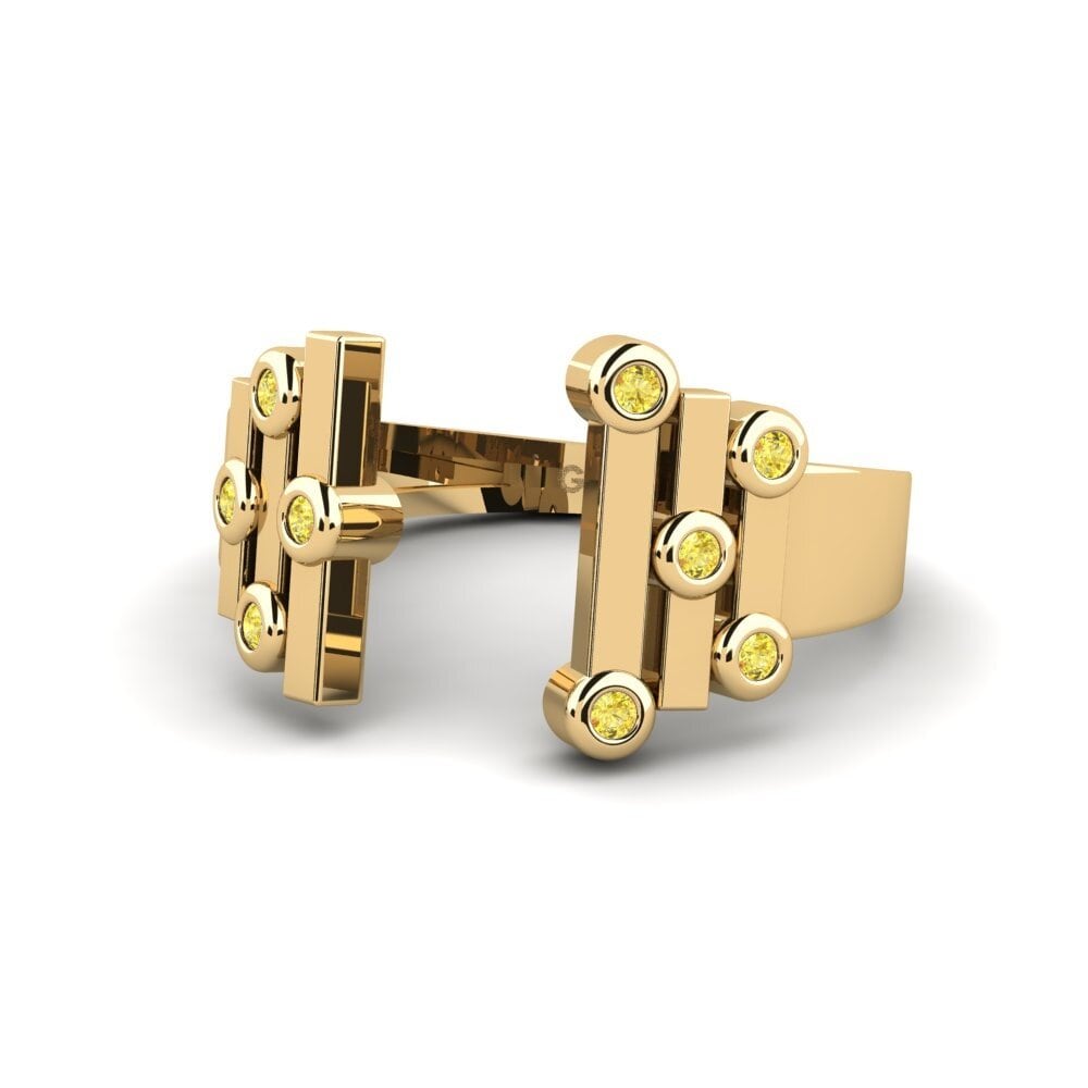 Zafiro amarillo Anillo meñique Irugbin