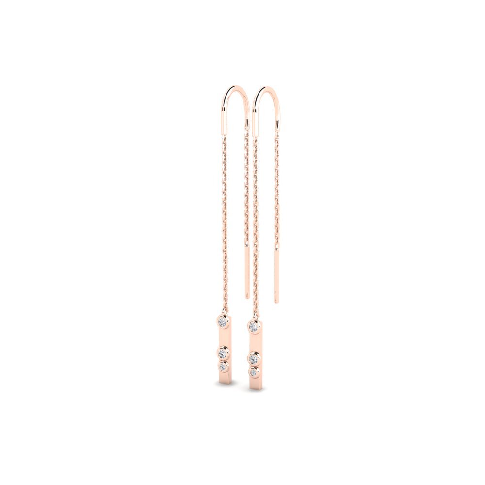 14k Rose Gold Women's Earring Pallo