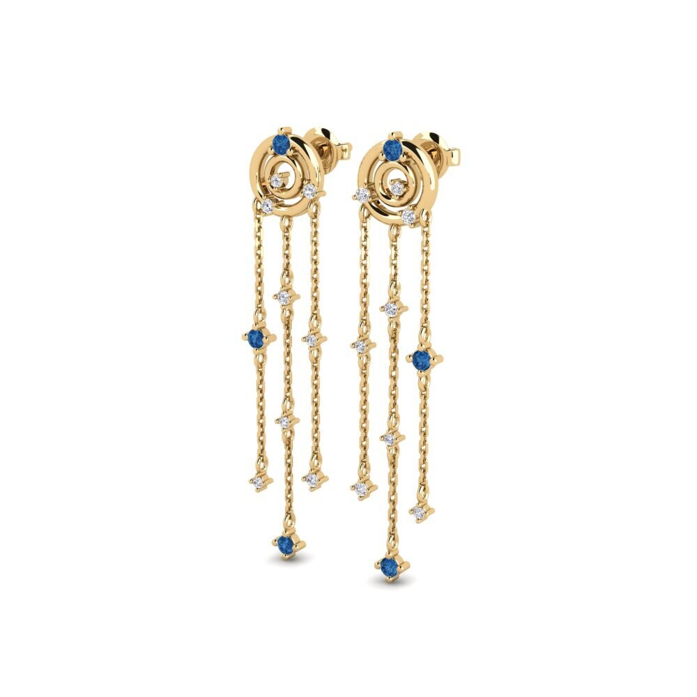 sapphire-zirconia Women's ต่างหู Paradoxra