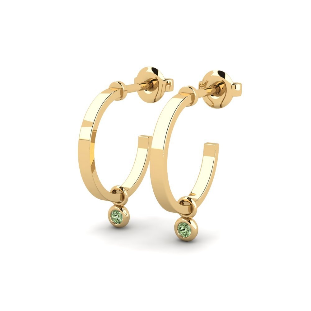 Diamante Verde Brincos Feminino Pilka