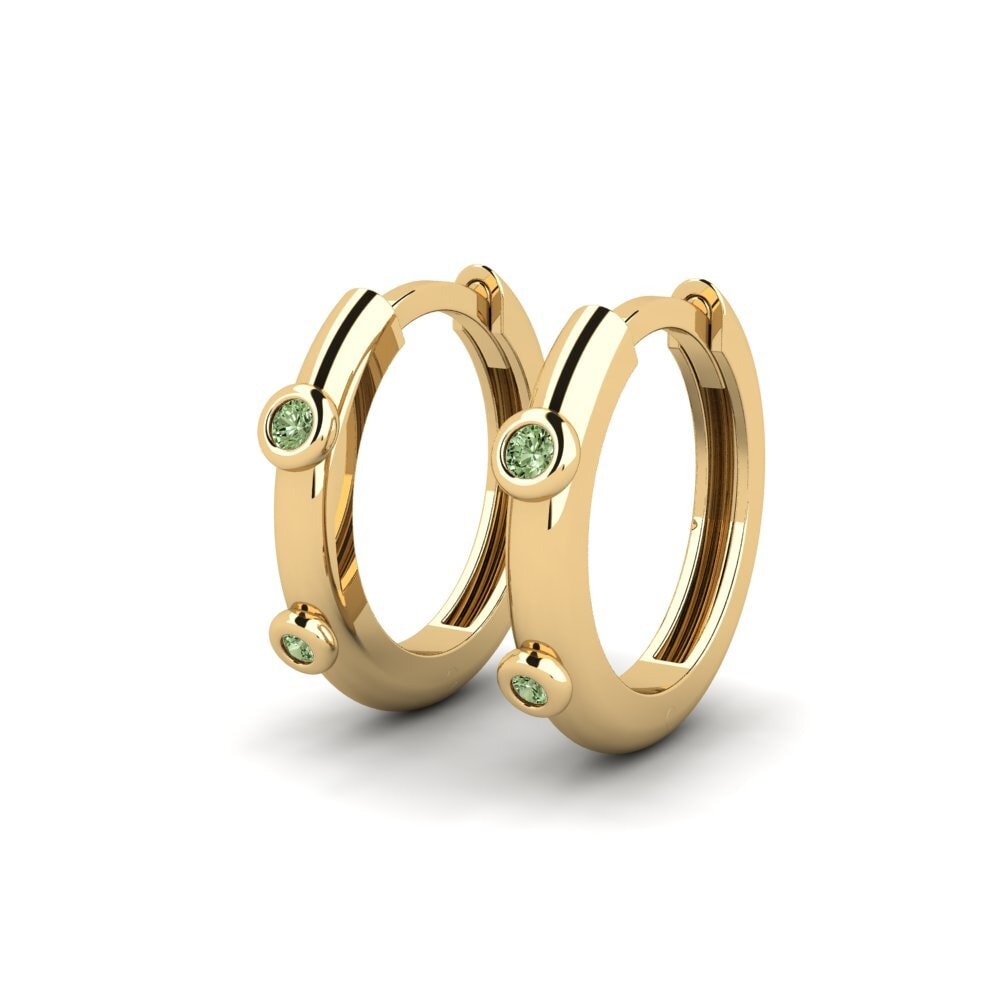 Diamante Verde Brincos Feminino Pilota