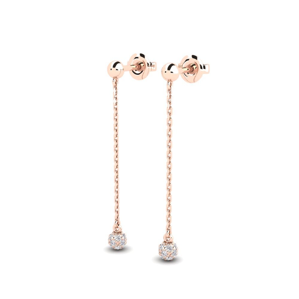 14k Rose Gold Women's Earring Rysbrack