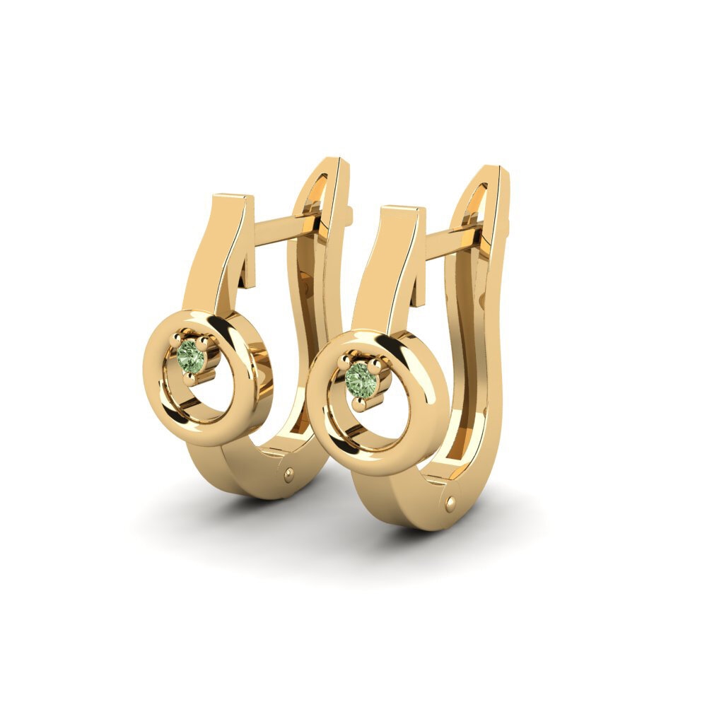 Diamante Verde Brincos Feminino Terraforming