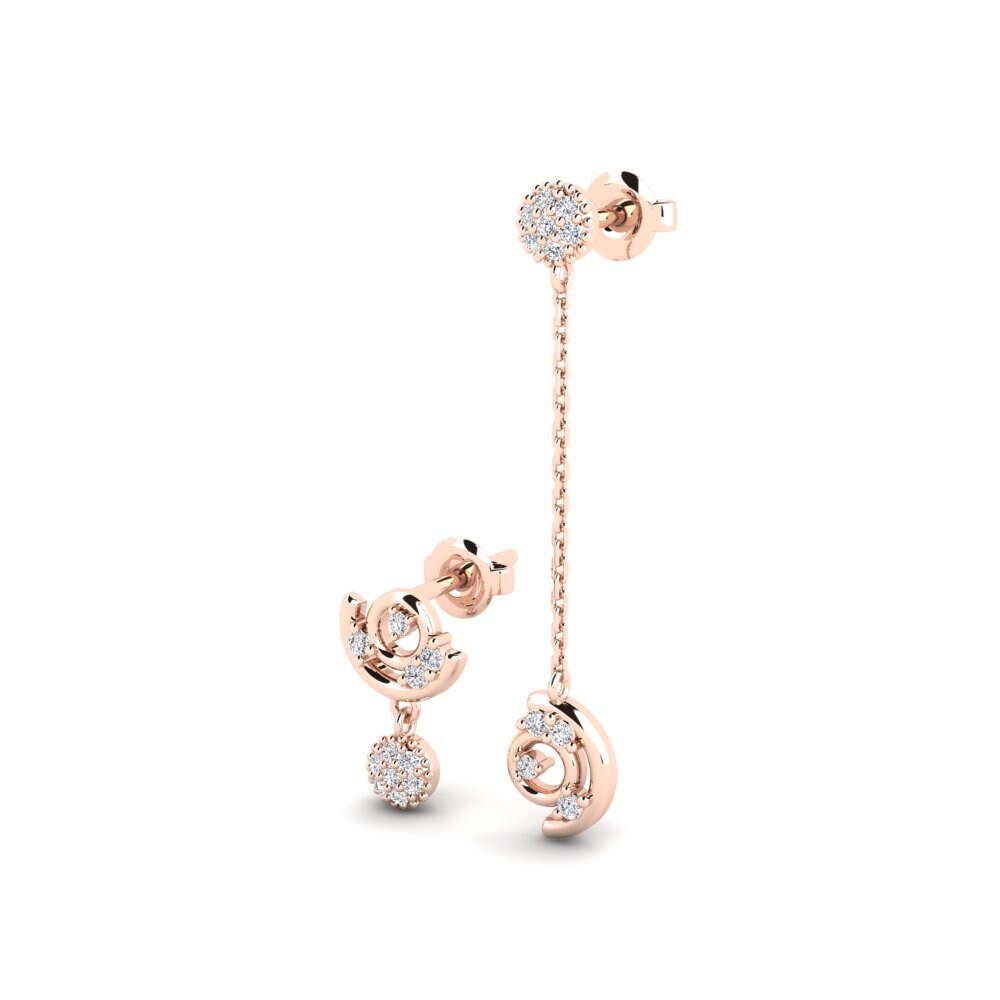 14k Rose Gold Women's Earring Thunath - SET