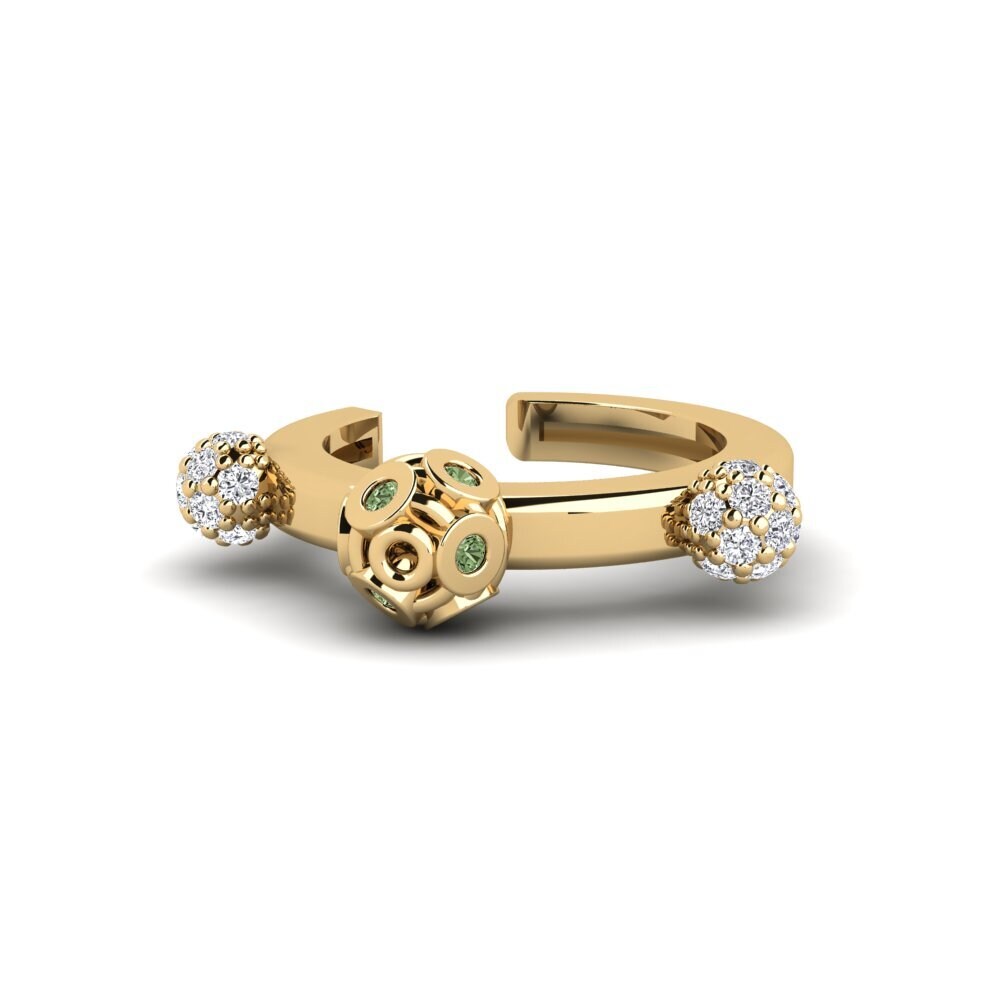 Diamante Verde Perforación de oreja Tilloch
