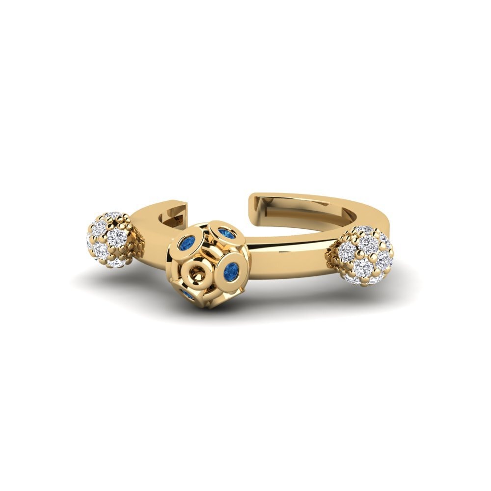 Đá Zirconia Xanh Lam Xỏ khuyên tai Tilloch