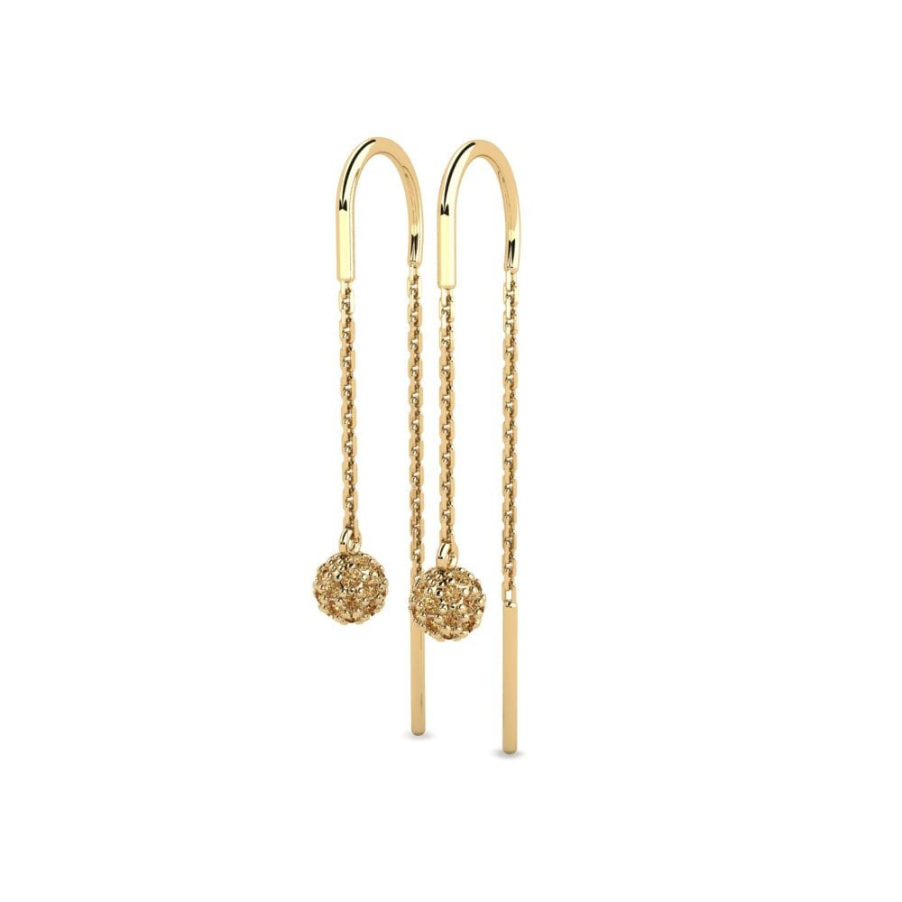 Diamante Marrón Pendiente de mujer Wadham - B