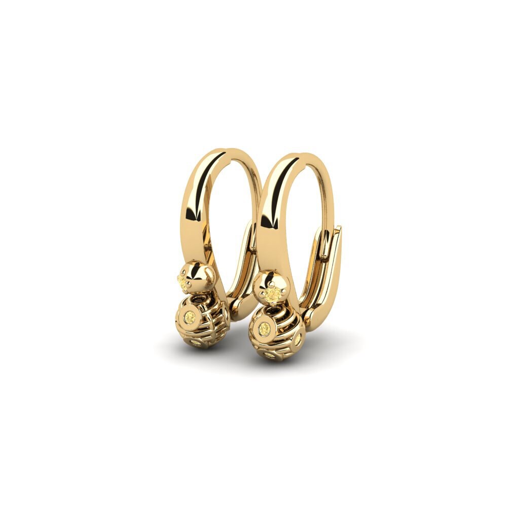 Diamante Amarillo Pendiente de mujer Worgan