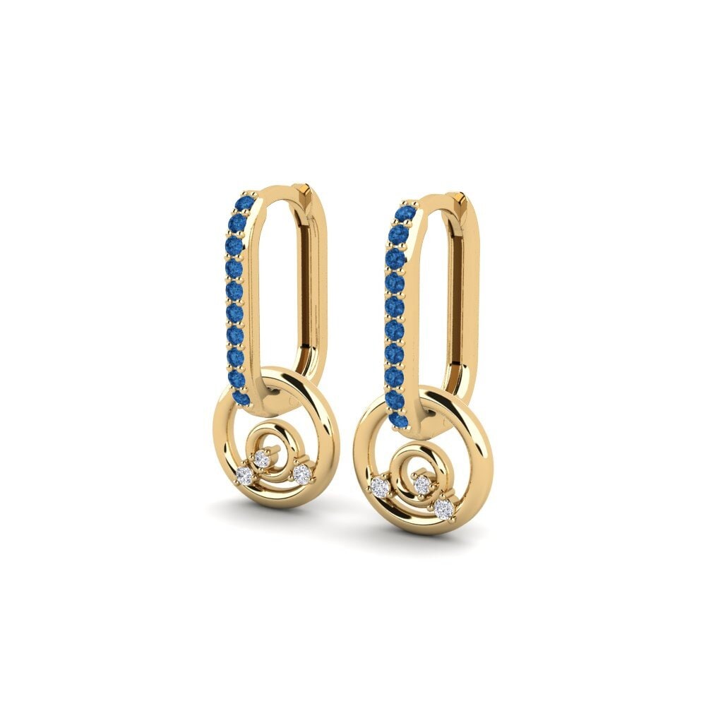 sapphire-zirconia Women's ต่างหู Zermatt