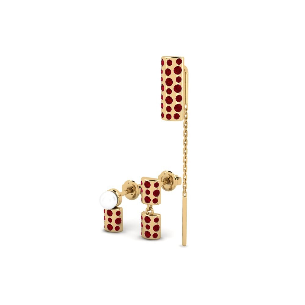 Circonita Roja Pendiente de mujer Lihula - SET