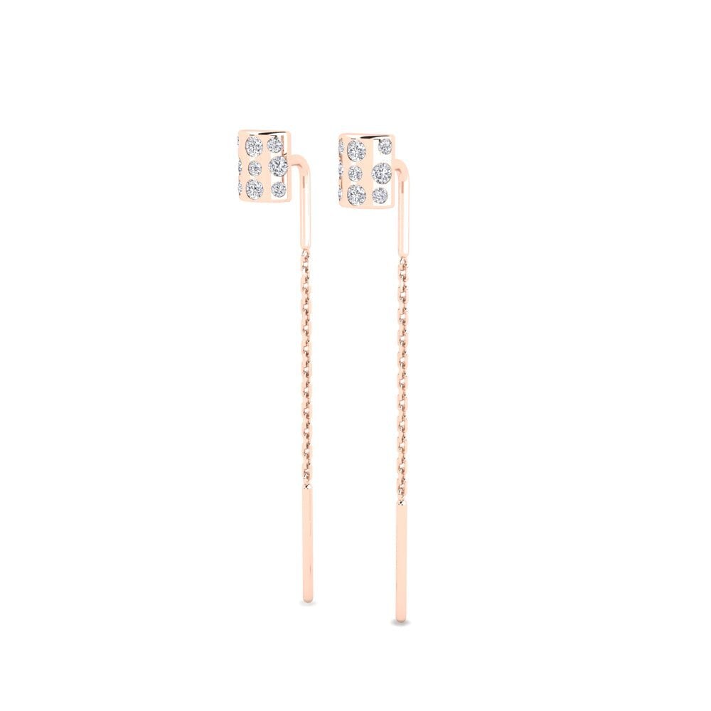 14k Rose Gold Women's Earring Mustvee - B