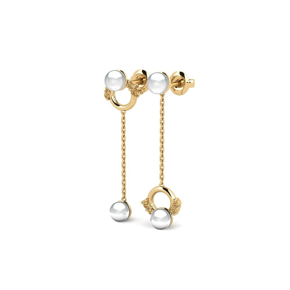 Brown Diamond Women's Earring Poni