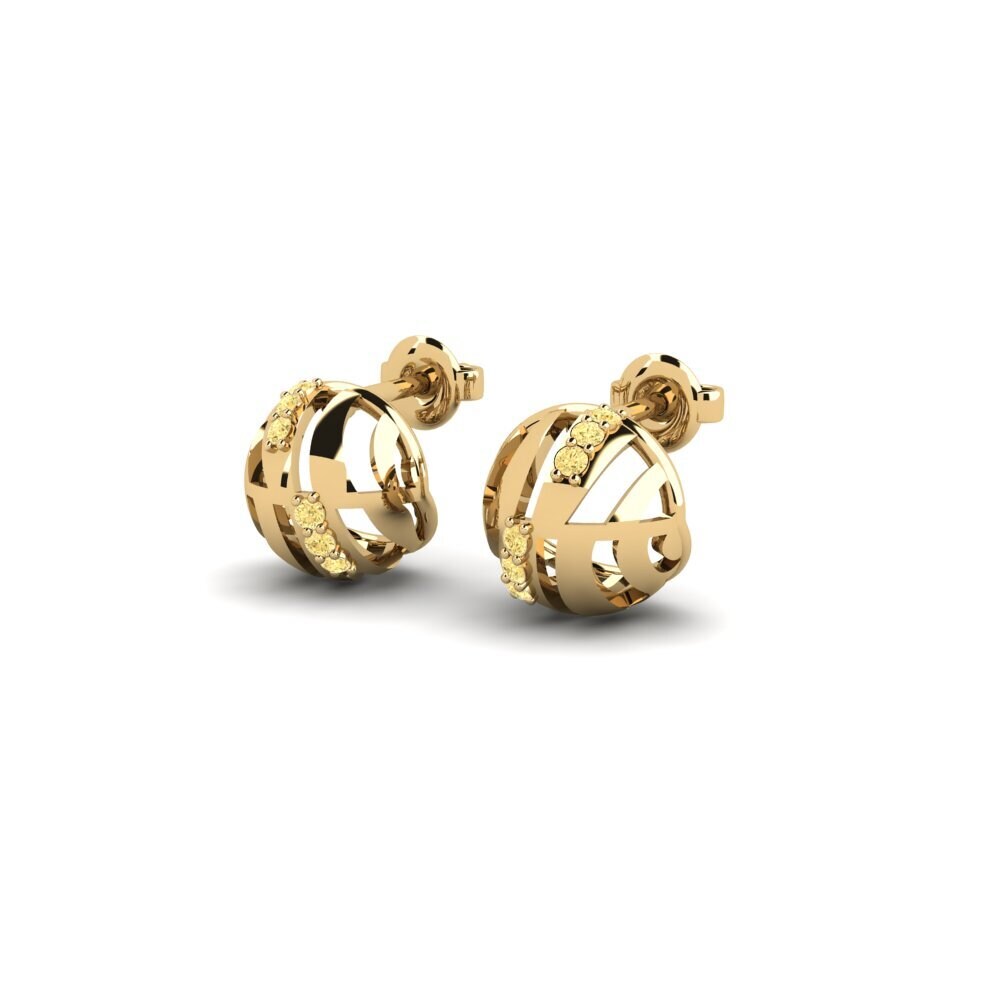 Diamante Amarillo Pendiente de mujer Reyalidad