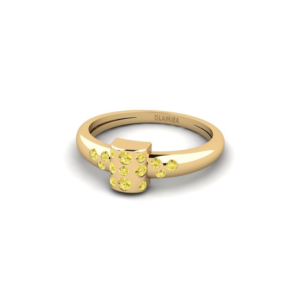 Zafiro amarillo Anillo meñique Selenica