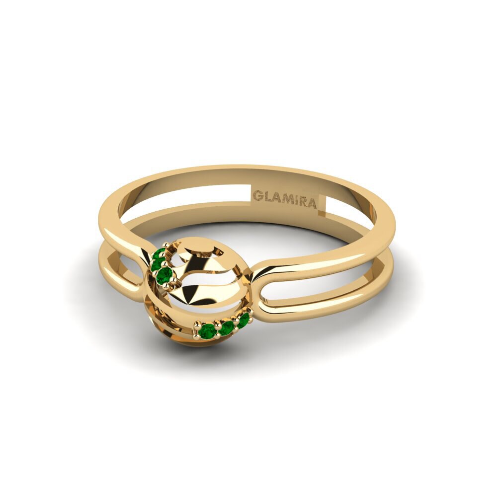 Green Zirconia Ring Stjerner