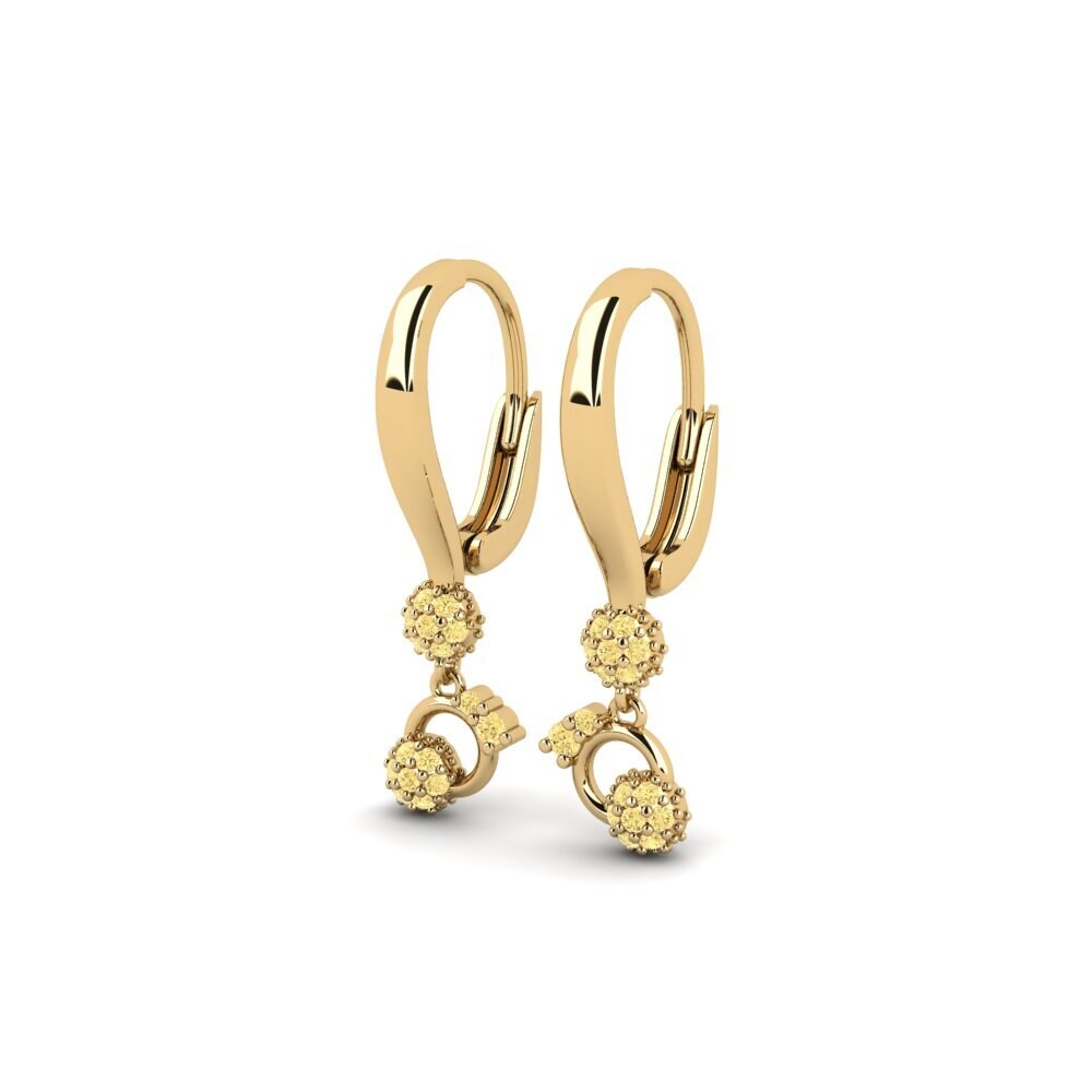 Diamante Amarillo Pendiente de mujer Taurari