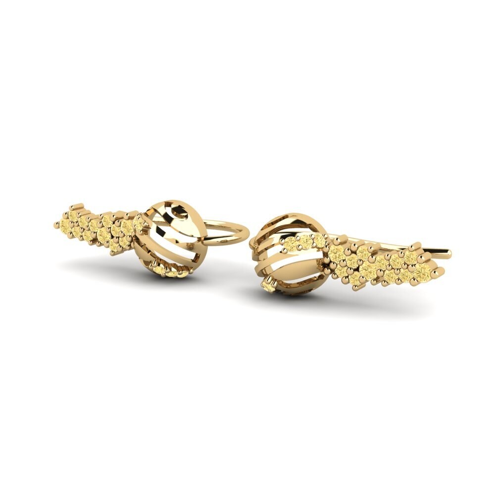 Diamante Amarillo Pendiente de mujer Ukweli