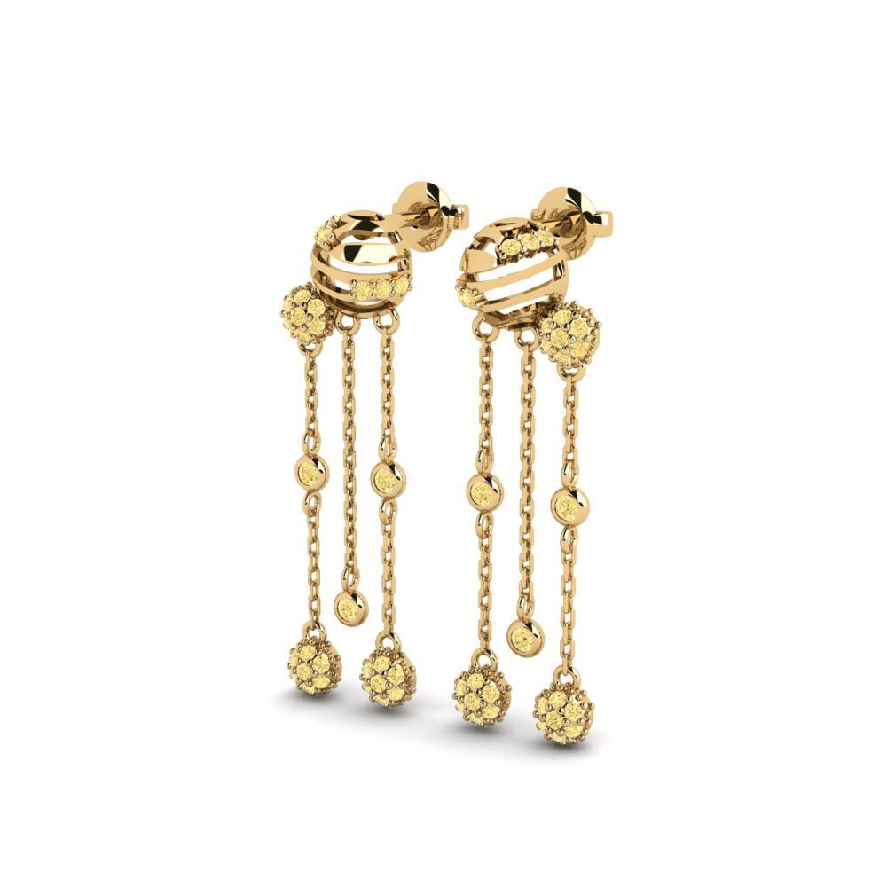 Diamante Amarillo Pendiente de mujer Werklikheid