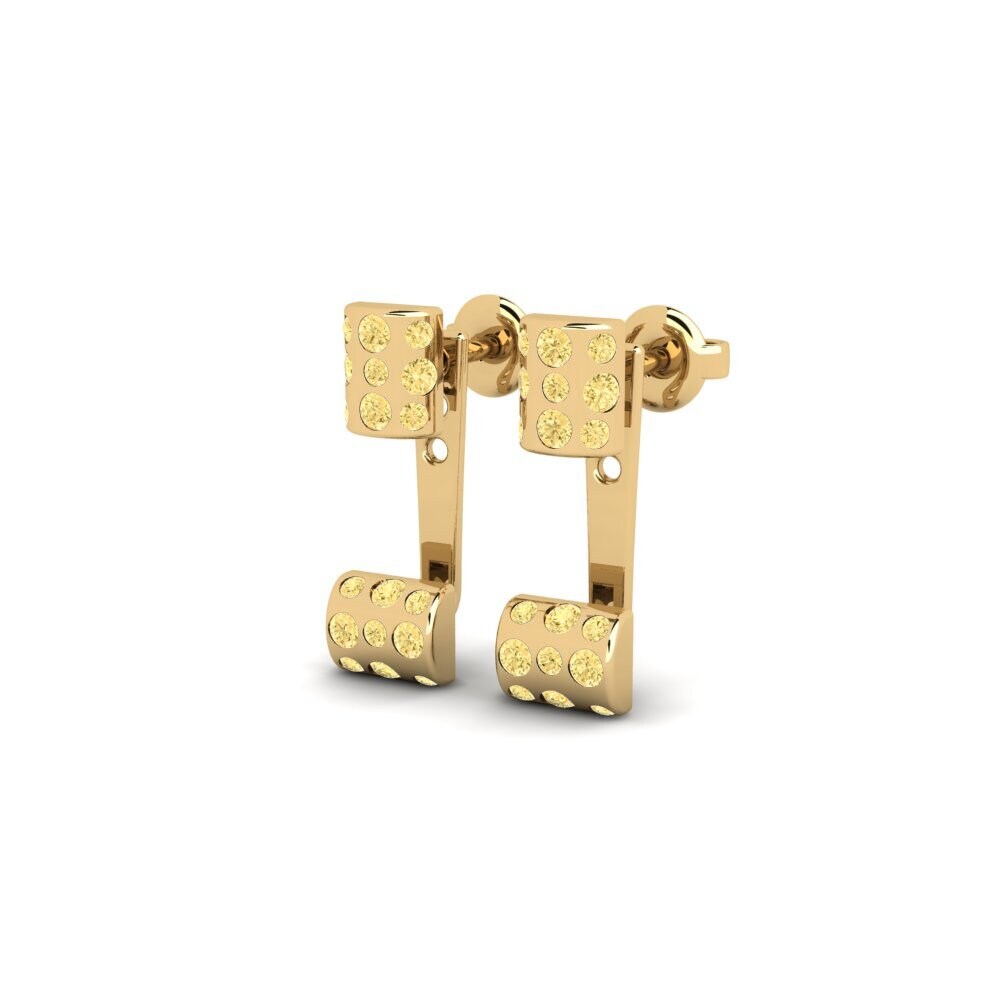 Diamante Amarillo Pendiente de mujer Witkowo