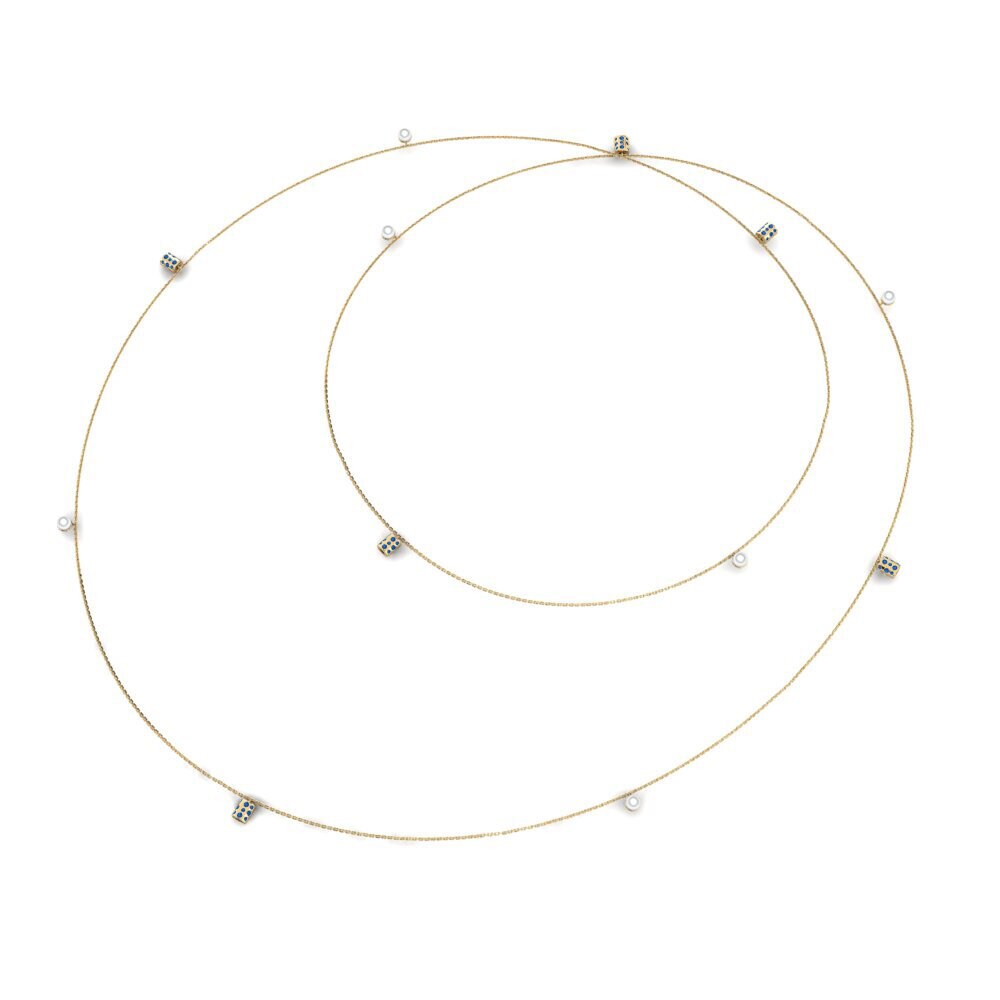 Dark Blue Zirconia Women's Necklace Bjaroza