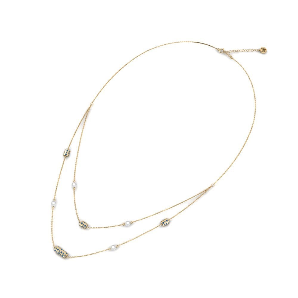 Dark Blue Zirconia Women's Necklace Escoldes